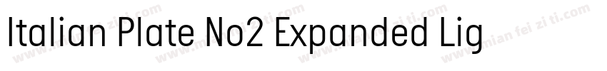 Italian Plate No2 Expanded Light字体转换